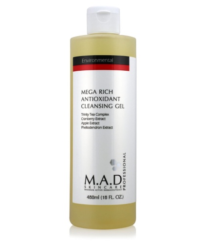 Фото | картинка ПРОФ очищающий гель, обогащ. антиоксидантами (MAD/Mega Rich Antioxidant Cleansing Gel/480мл/00175)