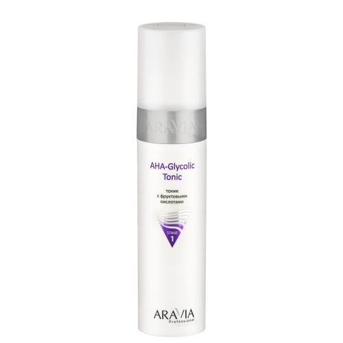 Фото | картинка *Тоник с фруктовыми кислотами AHA Glycolic Tonic (ARAVIA/Professional/250мл/6202)